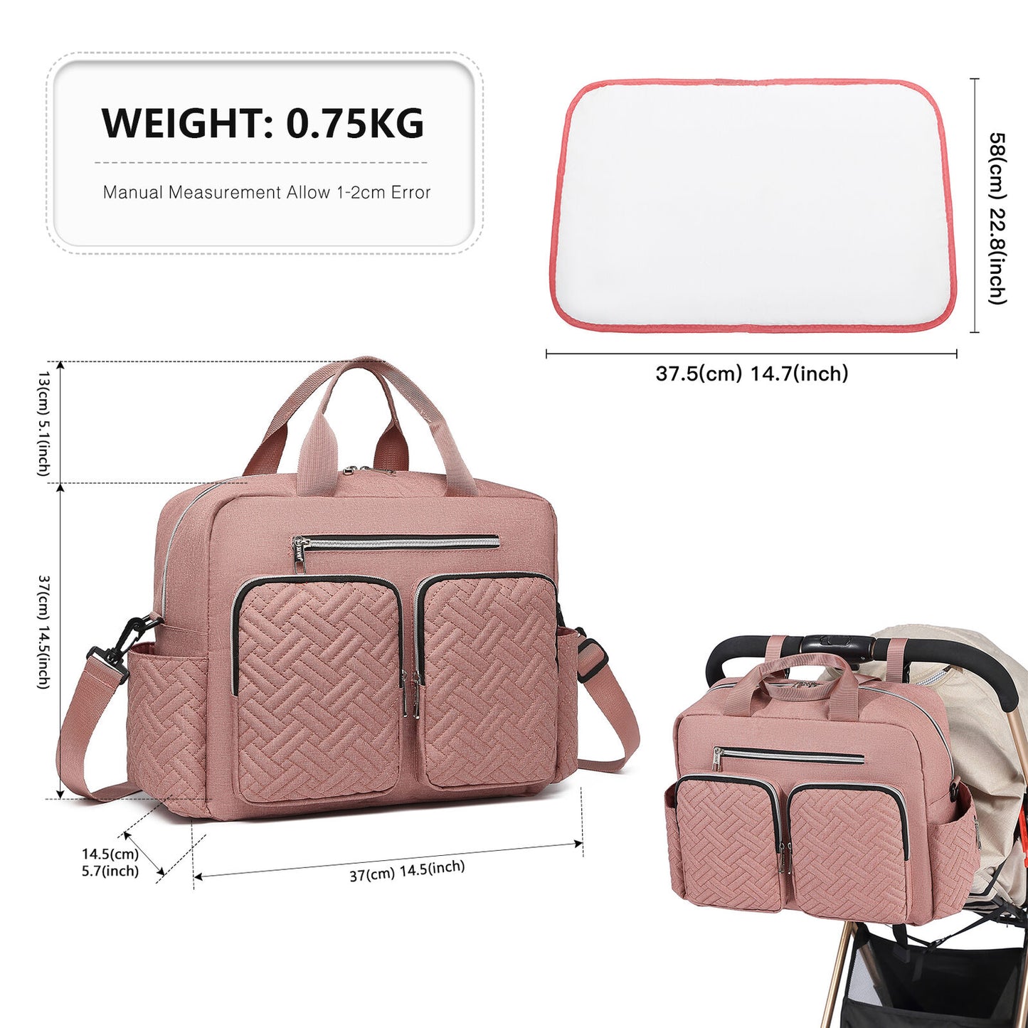 π₯ Large Mummy Changing Shoulder Travel Bag Hospital Baby Nappy Tote Handbag