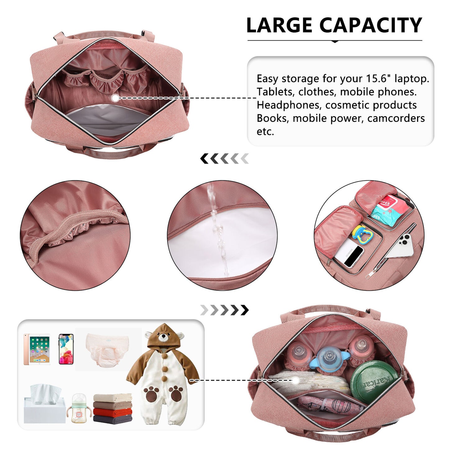 π₯ Large Mummy Changing Shoulder Travel Bag Hospital Baby Nappy Tote Handbag