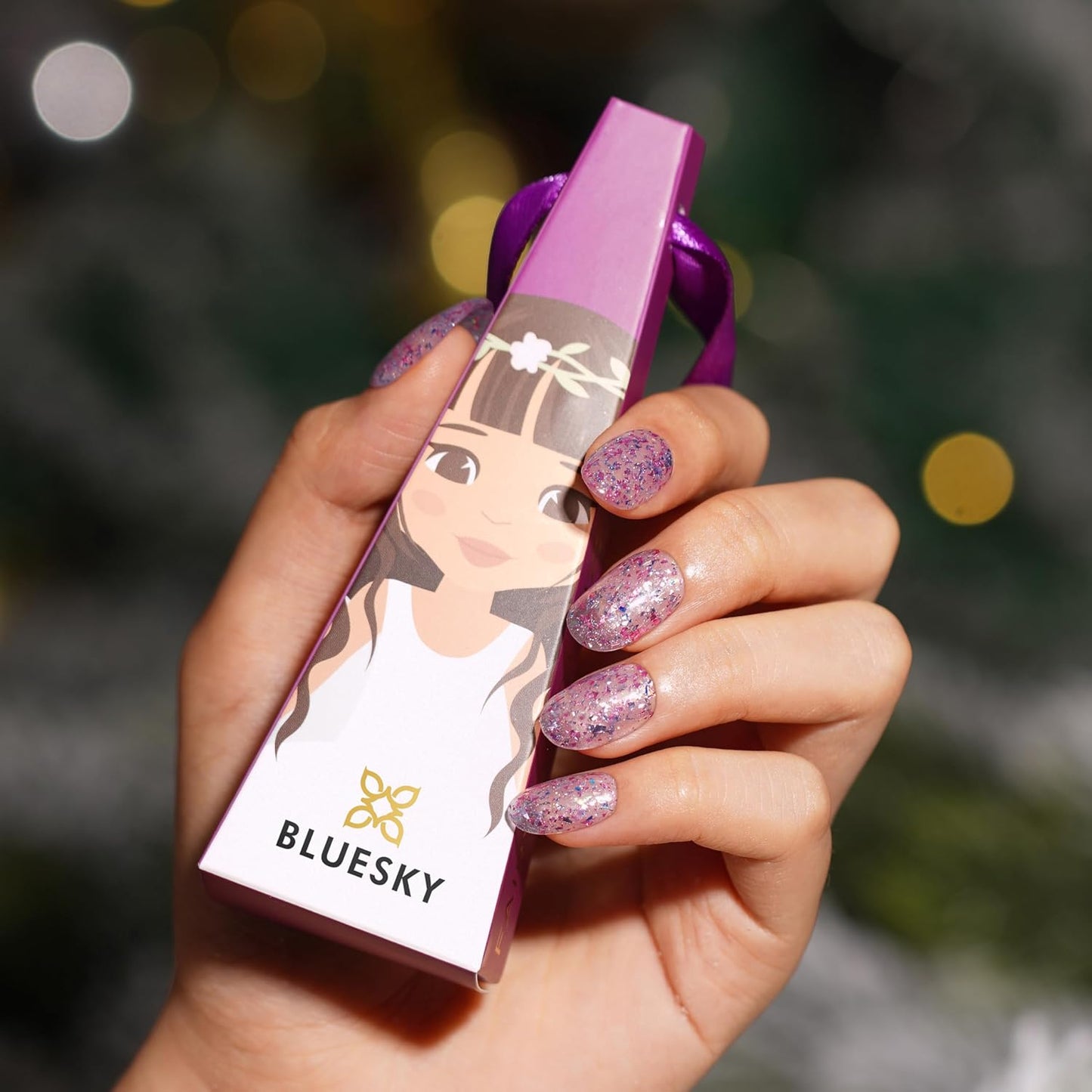 Christmas Exclusive Gel Nail Polish Bauble 5Ml, Fairy'S Got Fizz, Pink Glitter Soak-Off Gel Polish for 21 Day Manicure, Professional, Salon& Home Use, Requires Curing under UV/LED Lamp
