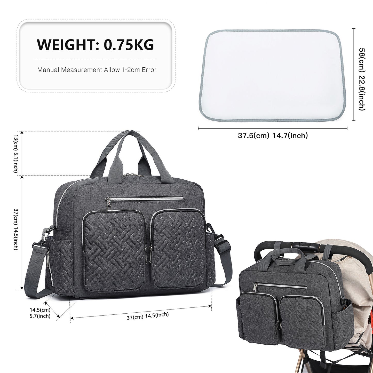 π₯ Large Mummy Changing Shoulder Travel Bag Hospital Baby Nappy Tote Handbag