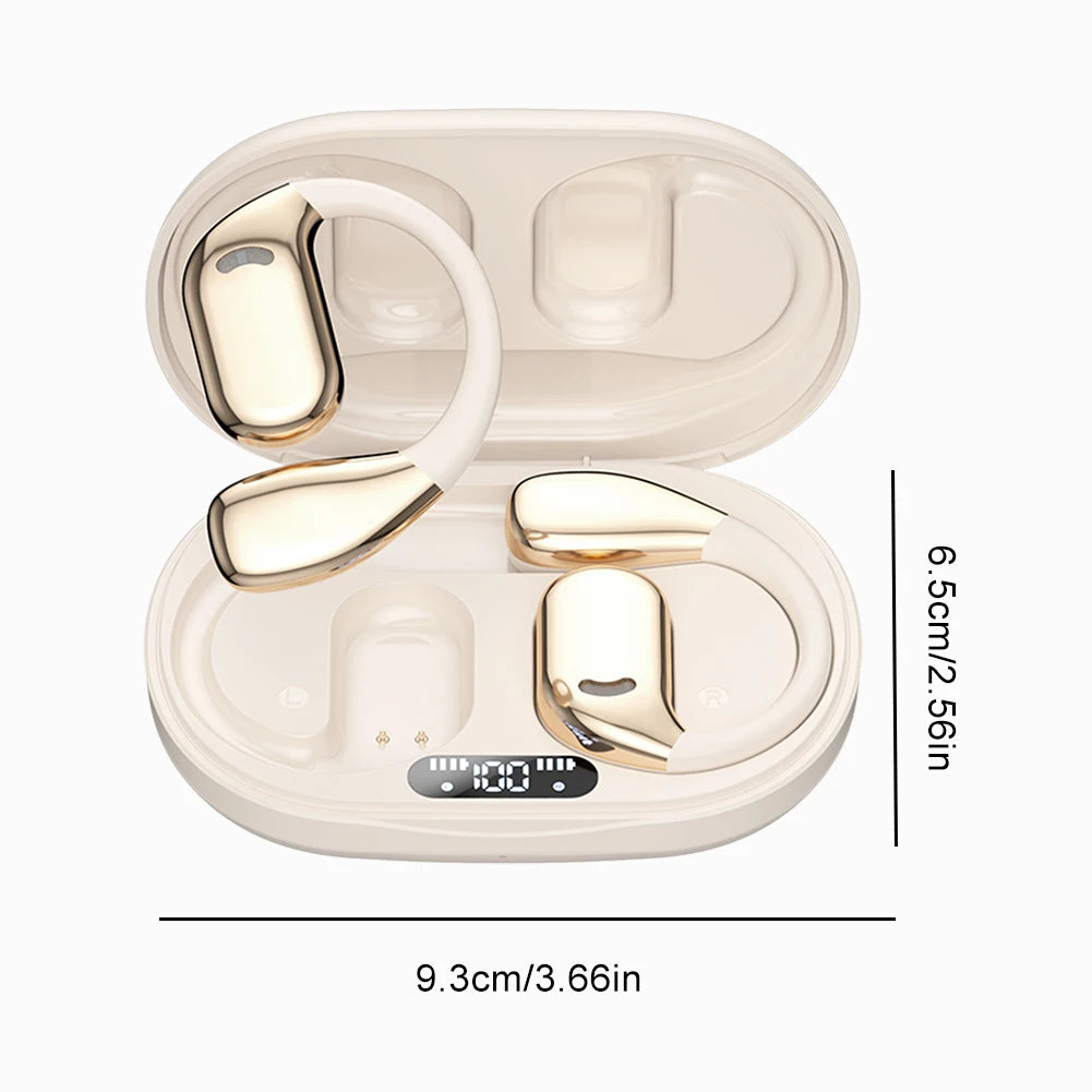 Bluetooth 5.4 Wireless Translation Headphone Multi Languages Business Earphone Ear Hook Noise Cancelling Hifi Stereo Earbud