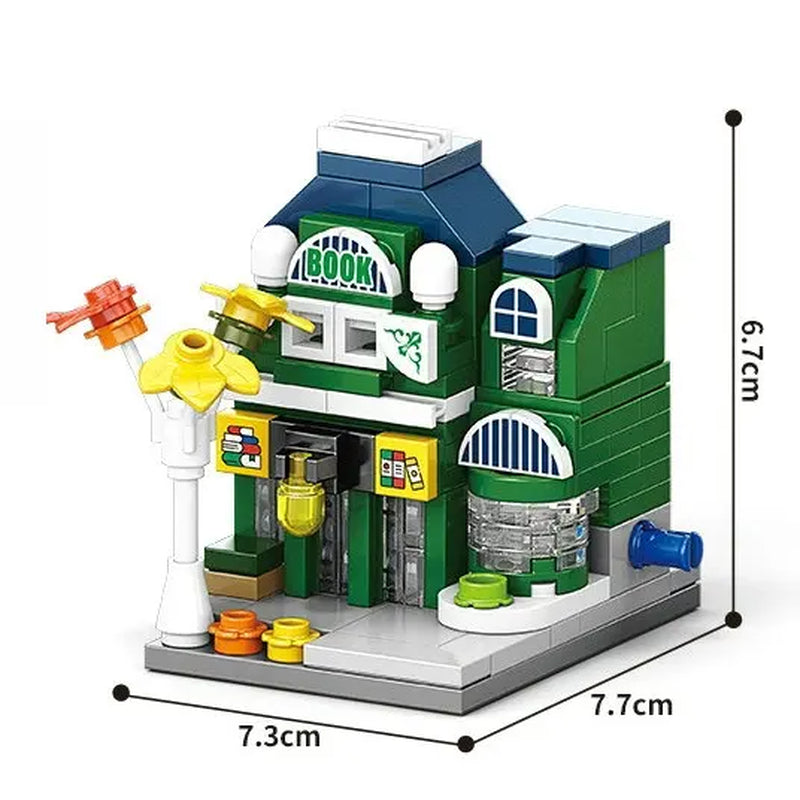 House Building Blocks Mini City Store Street View Snack Street Children'S Toys Boys and Girls Gifts Compatible with Lego
