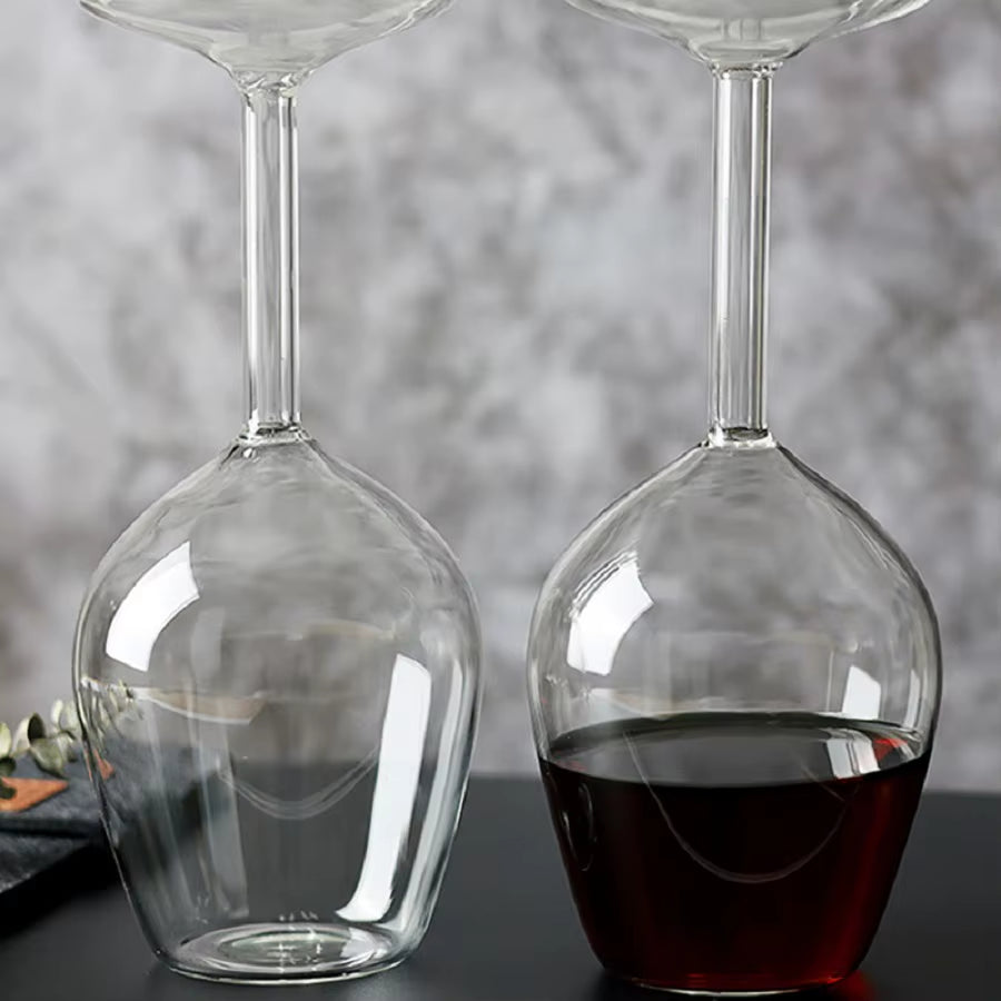 Unique 1Pc 13.5Oz Inverted Wine Glass,Ideal for Spirits & Cocktails, Home Bar and Restaurant ,Enhance Your Beverage Experience