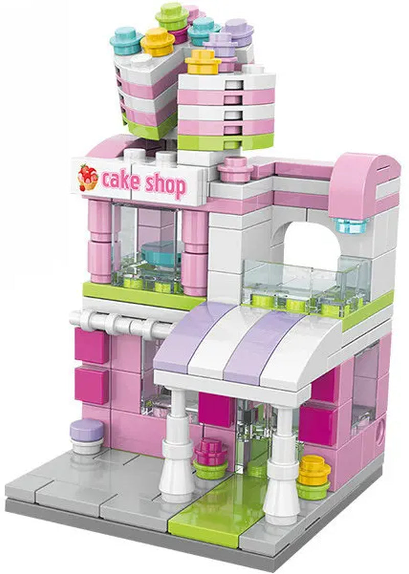 House Building Blocks Mini City Store Street View Snack Street Children'S Toys Boys and Girls Gifts Compatible with Lego