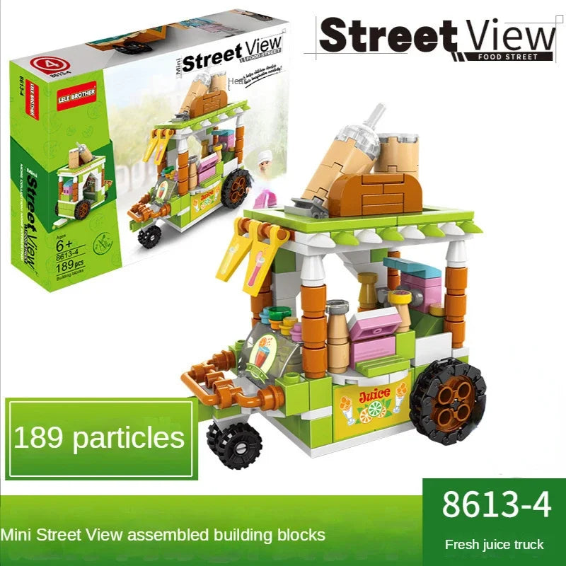 House Building Blocks Mini City Store Street View Snack Street Children'S Toys Boys and Girls Gifts Compatible with Lego