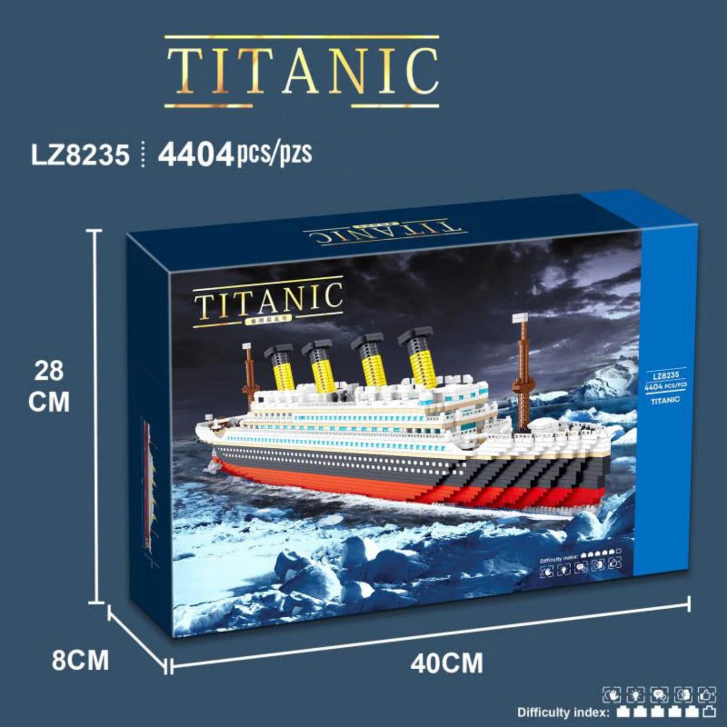 4404PCS Titanic Building Blocks Cruise Ship Mini Assemble Bricks Model Toys Kits Desktop Decoration Christmas Gifts for Children