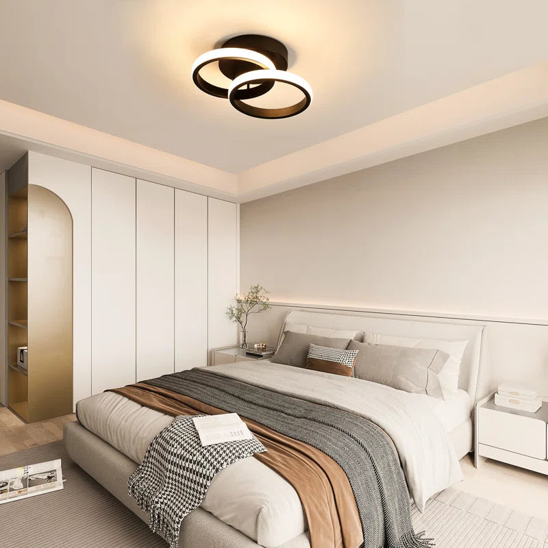 Verbrande 2-Light 25Cm LED Integrated Semi Flush Mount