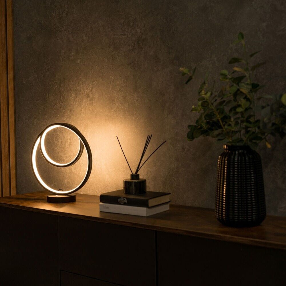 Black Touch Table Lamp Light Integrated LED Bedside Bedside Living Room Bed Side