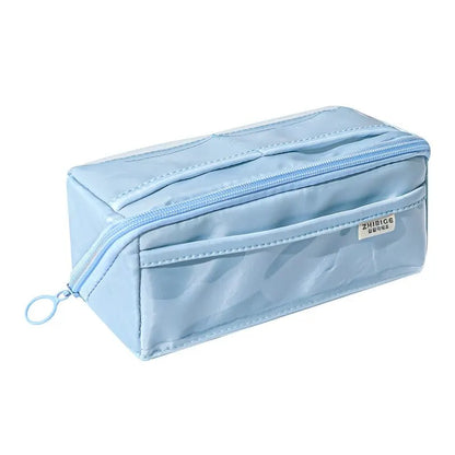 Multi Layer Prisms Large Capacity Transparent Pencil Case Multifunctional Simple and High Appearance Pencil Case 1Pc