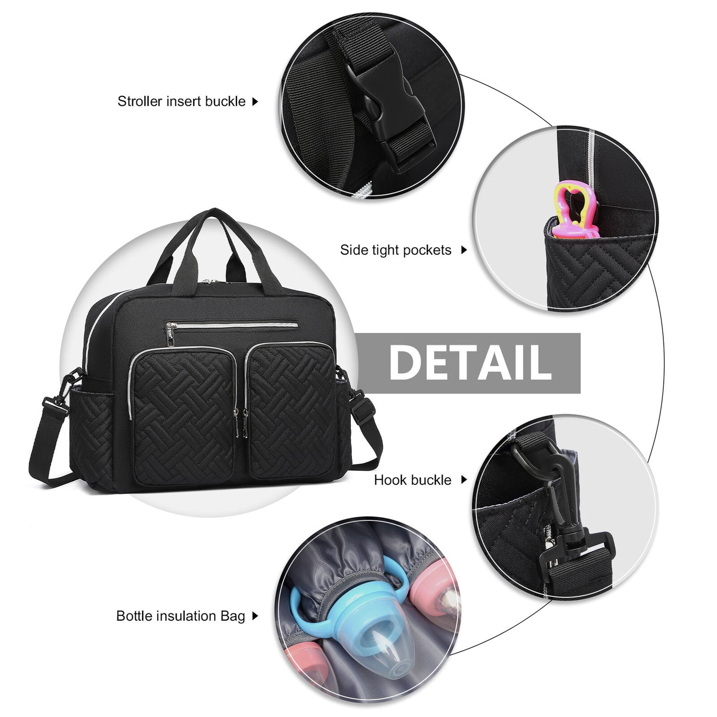 🔥 Large Mummy Changing Shoulder Travel Bag Hospital Baby Nappy Tote Handbag