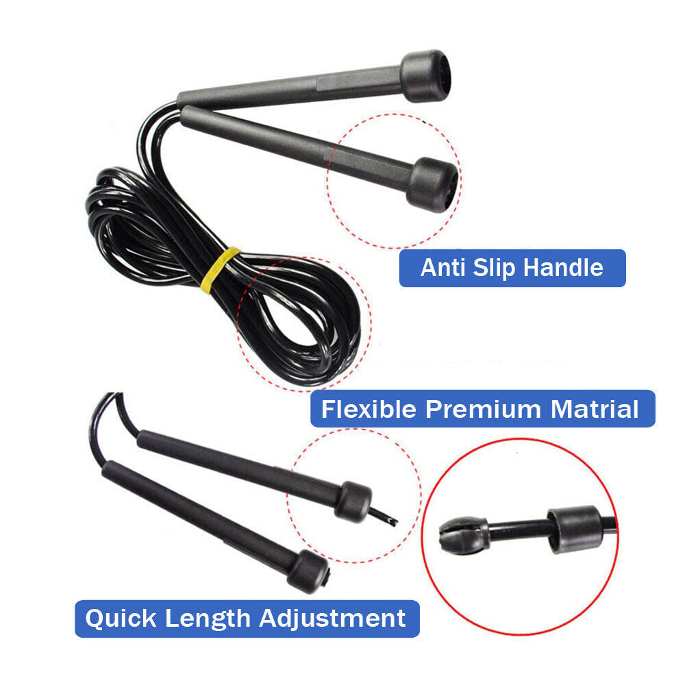 Skipping Rope Exercise Fitness Boxing Jump Speed Workout Adult Kids Gymuk Seller