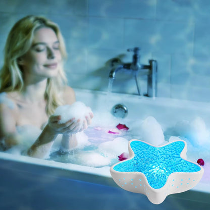 Starfish Projector Lamp Desk Room Decor Night Light Rechargeable Dreamy Ambient Light Kids Gift Festival Party Decor Nightlights