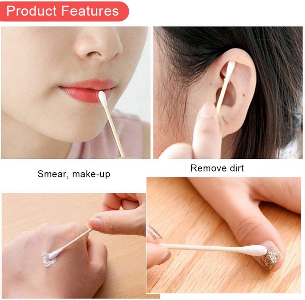 350PCS Disposable Mascara Wands Lip Wands Cotton Swab Set, 50Pcs Eyelash Brush + 100Pcs Lip Brush + 100Pcs Micro Applicator Brushes + 100Pcs Cotton Buds Makeup Tool Kits