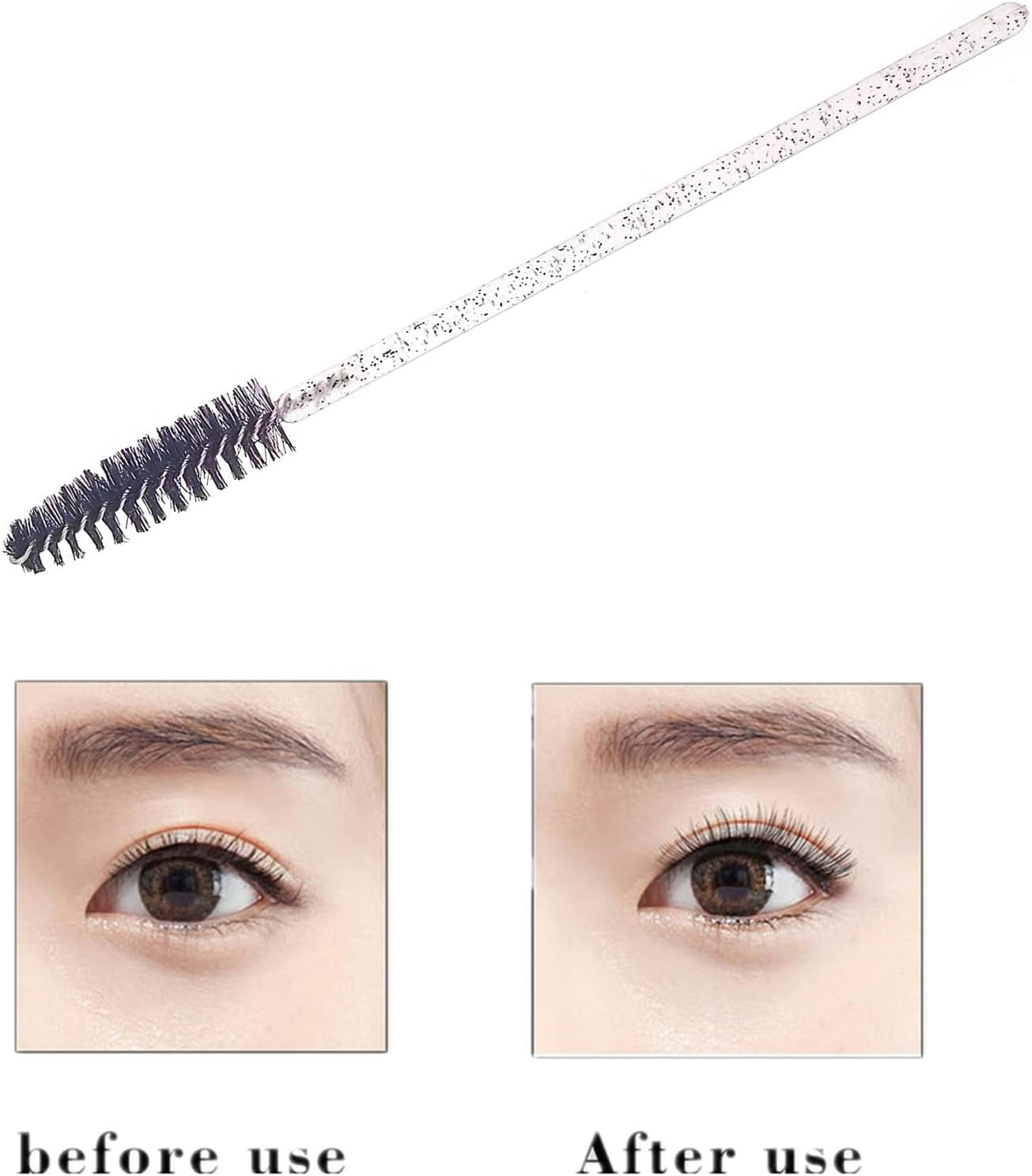 350PCS Disposable Mascara Wands Lip Wands Cotton Swab Set, 50Pcs Eyelash Brush + 100Pcs Lip Brush + 100Pcs Micro Applicator Brushes + 100Pcs Cotton Buds Makeup Tool Kits