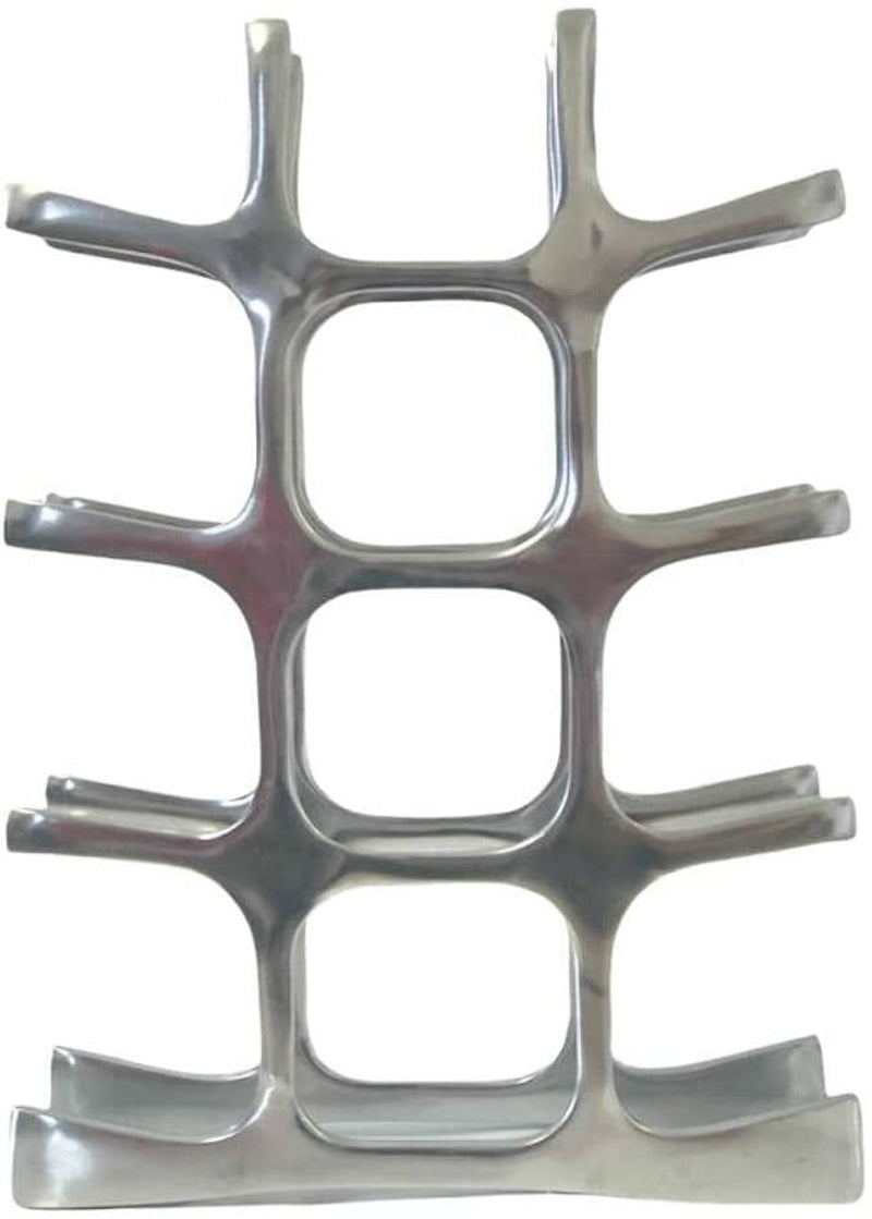 Modern Wine Bottle Stand Floor Standing Aluminium Bottle Silver Wine Rack Drinks