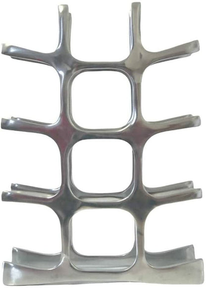 Modern Wine Bottle Stand Floor Standing Aluminium Bottle Silver Wine Rack Drinks