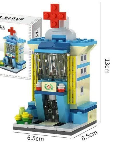 House Building Blocks Mini City Store Street View Snack Street Children'S Toys Boys and Girls Gifts Compatible with Lego
