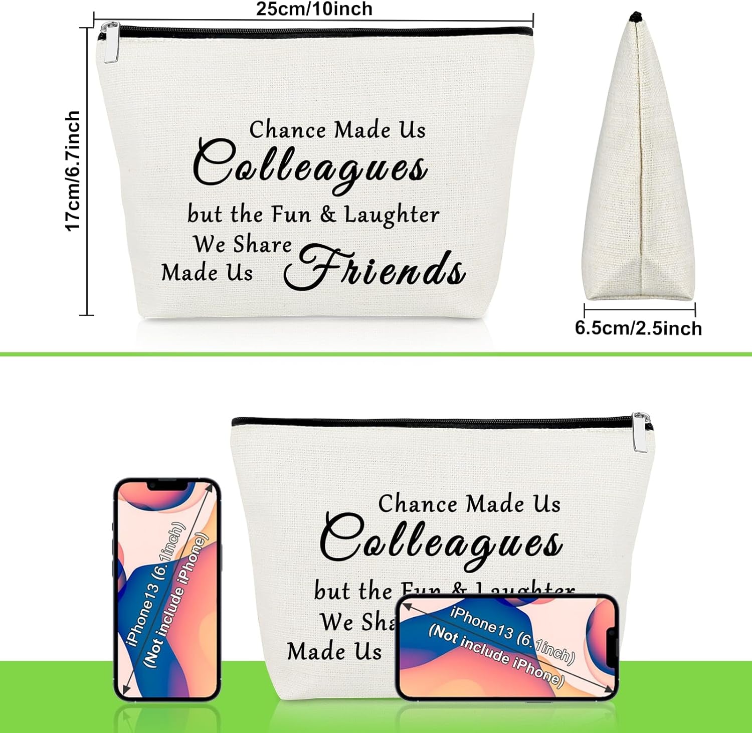 Colleagues to Friends Gifts Makeup Bag Colleague Friendship Gifts Work Friend Leaving Gift Thank You Appreciation Gifts Work Bestie Gifts Coworker Friend Gift Travel Cosmetic Bag Retirement Gift