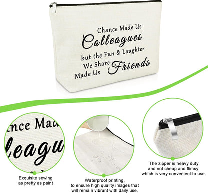 Colleagues to Friends Gifts Makeup Bag Colleague Friendship Gifts Work Friend Leaving Gift Thank You Appreciation Gifts Work Bestie Gifts Coworker Friend Gift Travel Cosmetic Bag Retirement Gift