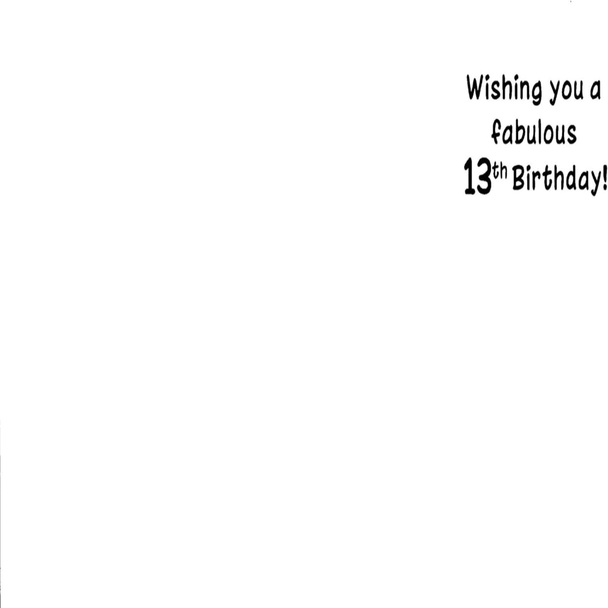 Teenage Girl Happy 13th Birthday Card  -  19 x 13 cm