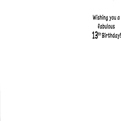 Teenage Girl Happy 13th Birthday Card  -  19 x 13 cm