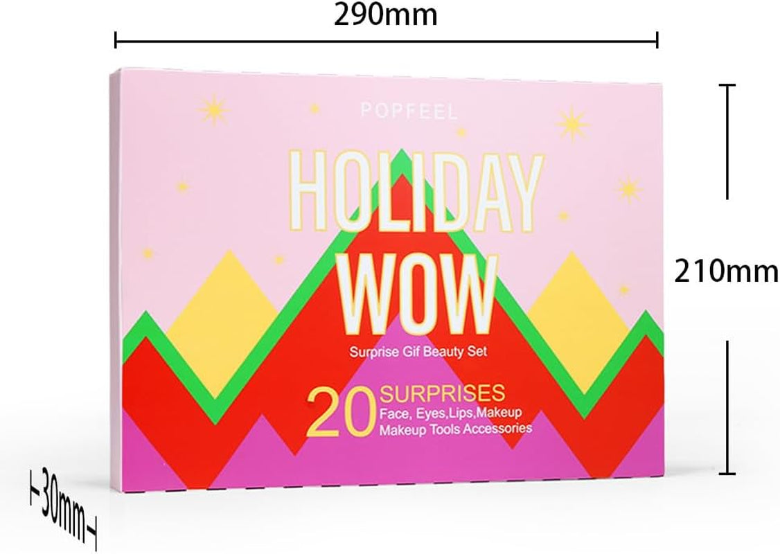 Makeup Advent Calendar for Teens Girls, Birthday Gift Box for Women Full Kit,Surprise Makeup Gift Kit, Include Lip Gloss, Blush, Concealer, Mascara, Eyebrow Pencil Makeup Gift Set for Women