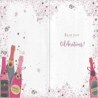 18th Birthday Card for Her | Ladies Female Happy Birthday Card  -   7.5   x  5.25  inches