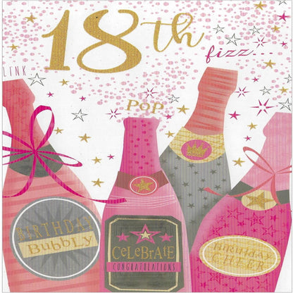 18th Birthday Card for Her | Ladies Female Happy Birthday Card  -   7.5   x  5.25  inches