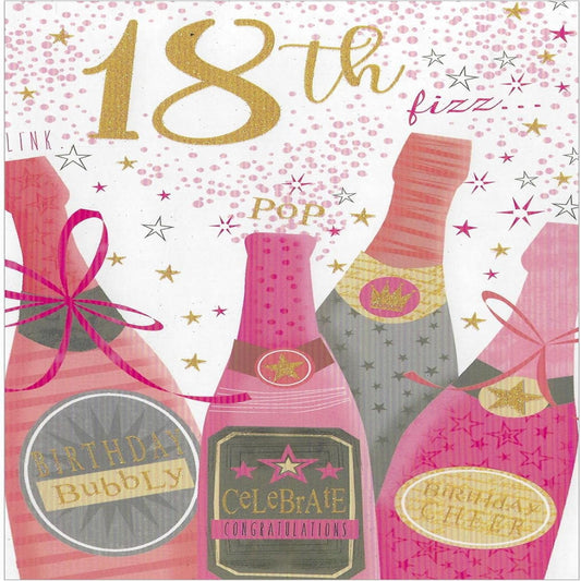 18th Birthday Card for Her | Ladies Female Happy Birthday Card  -   7.5   x  5.25  inches