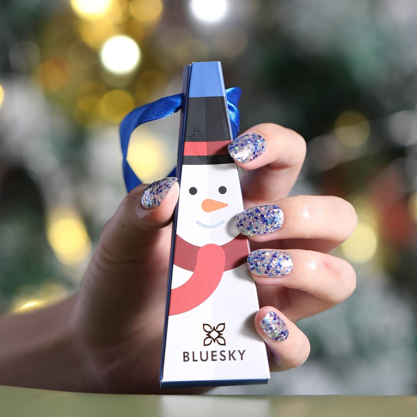 Christmas Exclusive Gel Nail Polish Bauble 5Ml, Snowman'S Got Sass, Blue Glitter Soak-Off Gel Polish for 21 Day Manicure, Salon & Home Use, Requires Curing under UV/LED Lamp