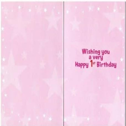 1st Birthday Card for Boy or Girl – Unicorn Design  -  210  x  290 mm
