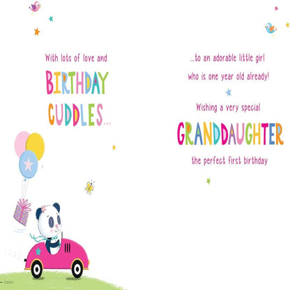 1st Birthday Card for Granddaughter   –    Regal Publishing     -  9 x 6 inches