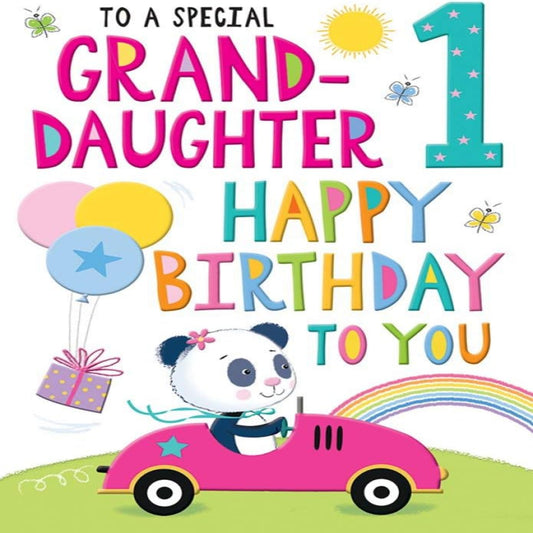 1st Birthday Card for Granddaughter   –    Regal Publishing     -  9 x 6 inches