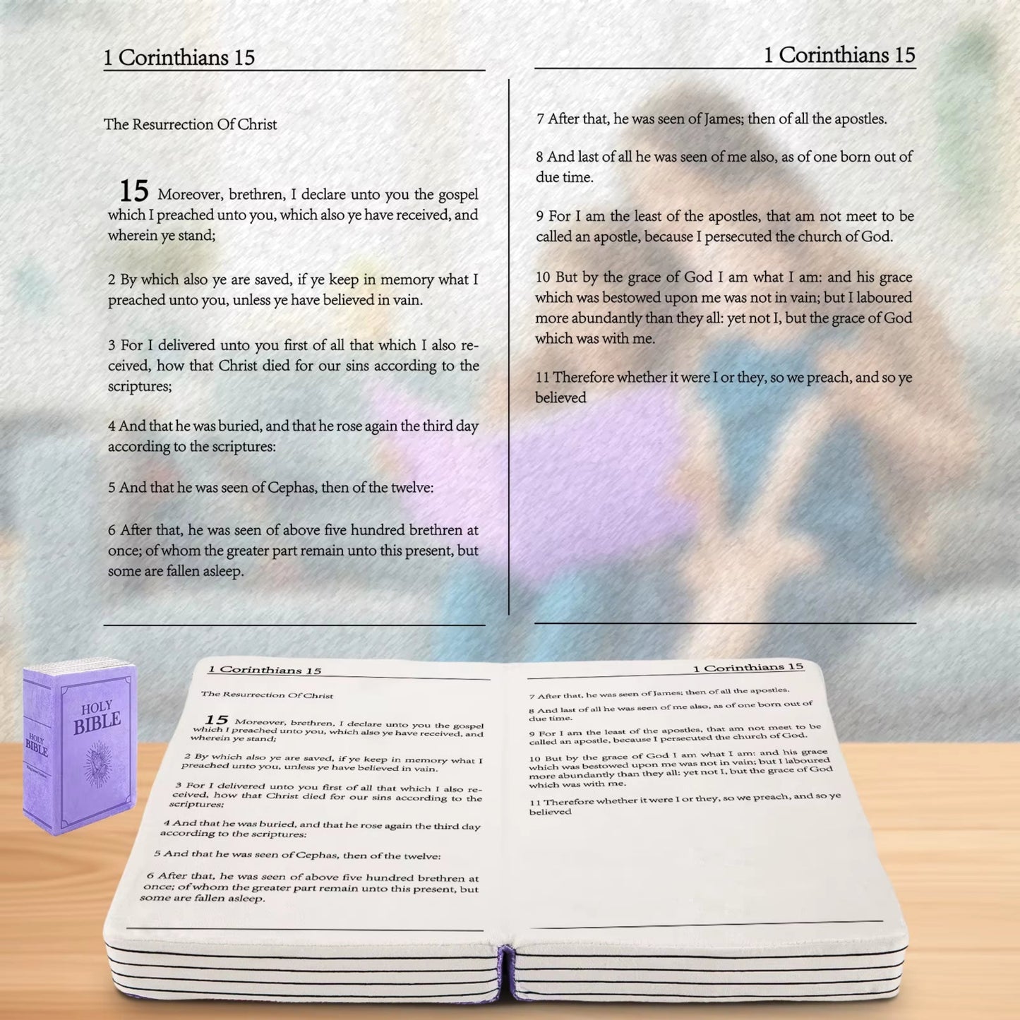 Stuffed Memory Sponge Bible Pillow Plush Toys 1 Corinthians 13 Bible Pillow Toy with Best Christian Gifts for Kids Children