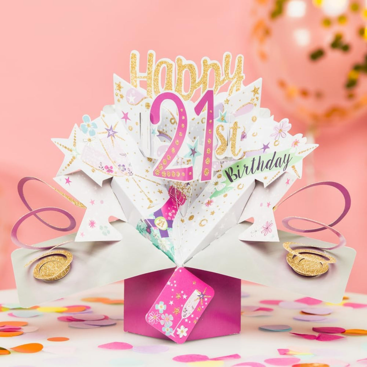 21st Birthday Pop-Up Card | Second Nature 3D Greeting Card