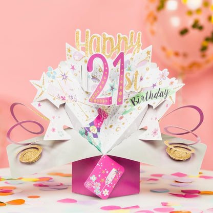 21st Birthday Pop-Up Card | Second Nature 3D Greeting Card