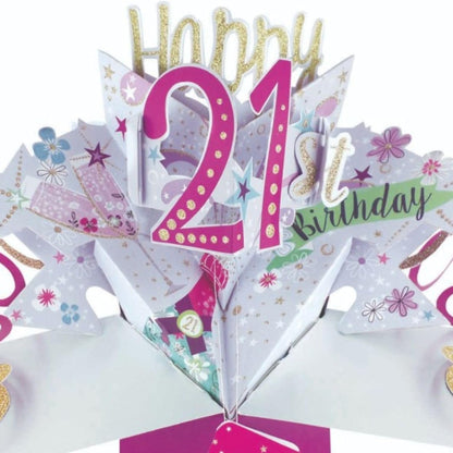 21st Birthday Pop-Up Card | Second Nature 3D Greeting Card