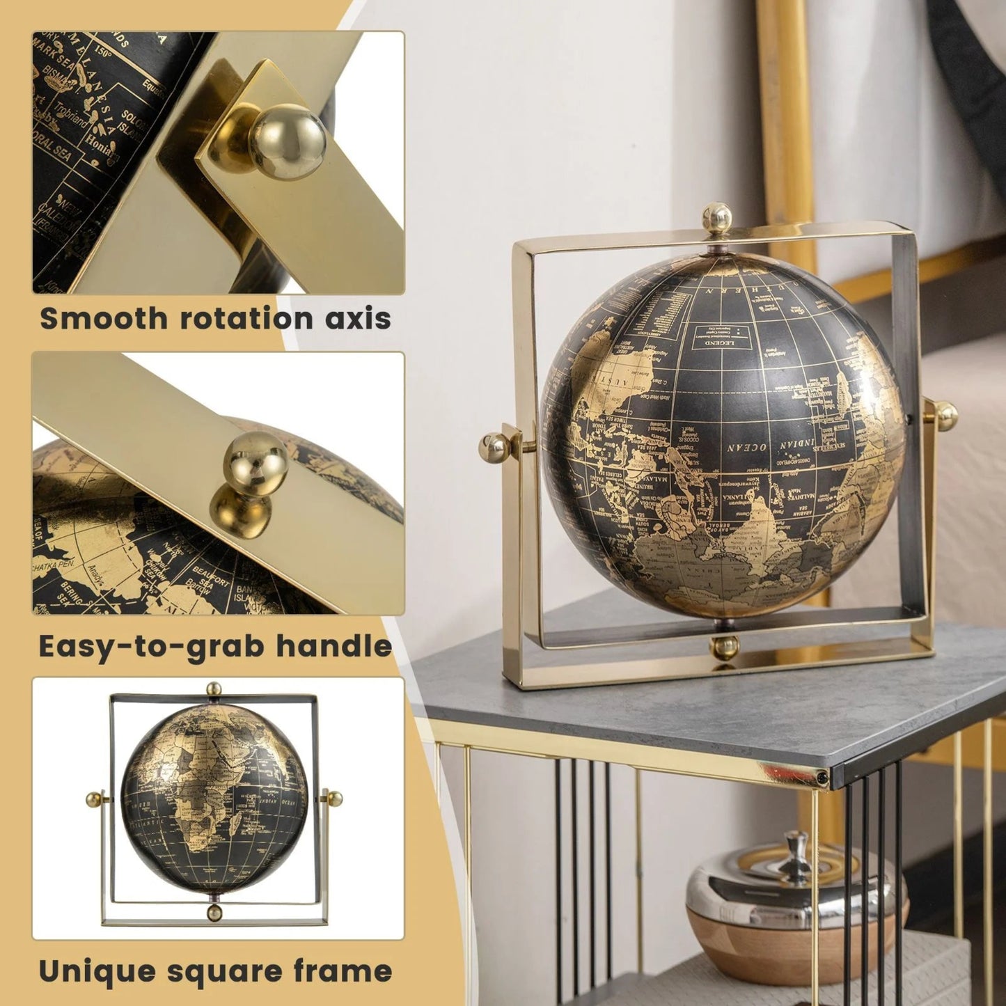 720° Swivel Educational Geographic World Globe