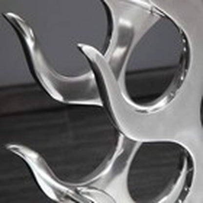 Modern Wine Bottle Stand Floor Standing Aluminium Bottle Silver Wine Rack Drinks