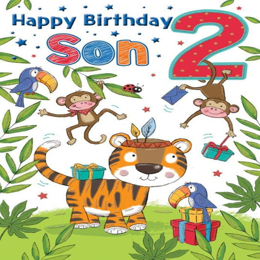 2nd Birthday Card for Son | Regal Publishing Greeting Card   -   9 x 6 inches