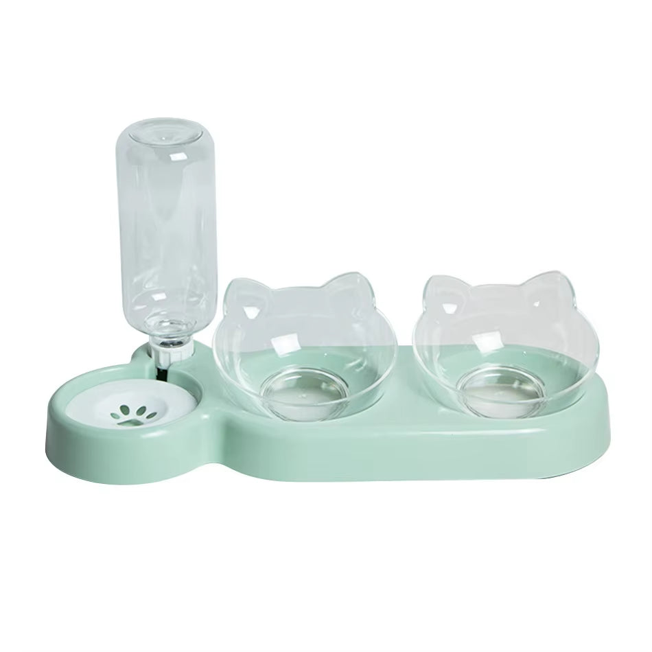 Pet Supplieselevated Bowls for Cats and Dogsdurable Double Cat and Dog Bowl Feederselevated Cat Feeding and Drinking Supplies