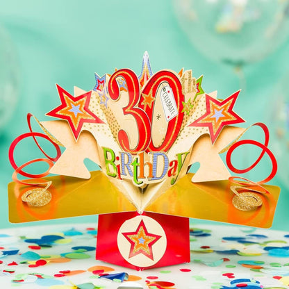 30th Birthday Pop-Up Card 3D | Second Nature