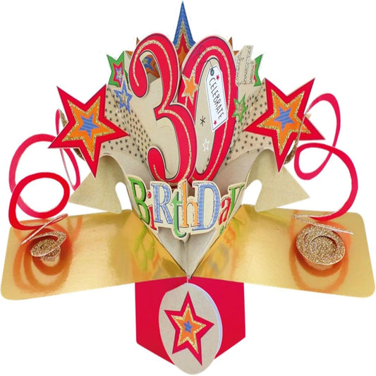 30th Birthday Pop-Up Card 3D | Second Nature
