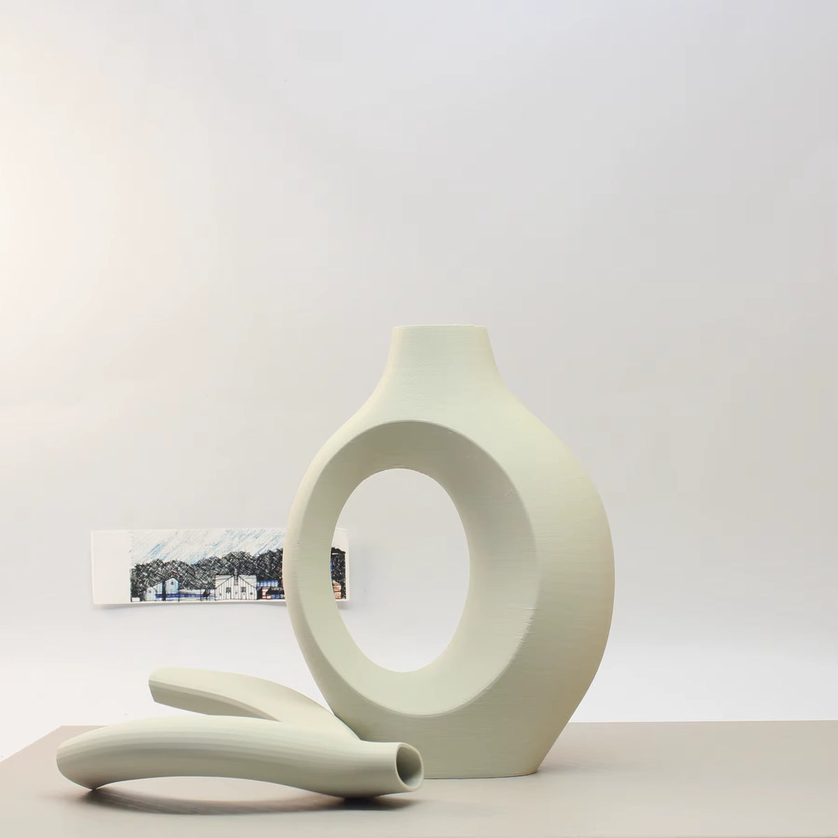 A Set of Hugging Vase Ornaments, Home Decoration Ornaments Vase, Dry Vase, Office, Entrance Cabinet Decorative Vase