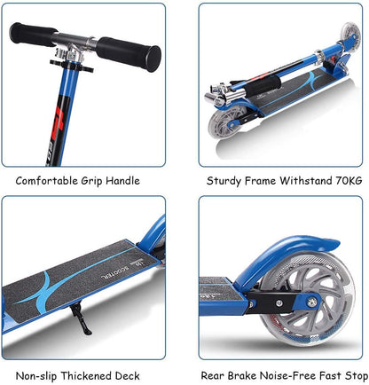 Kids Aluminum Folding Stunt Scooter with LED Wheels