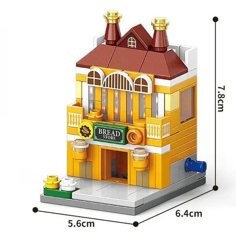 House Building Blocks Mini City Store Street View Snack Street Children'S Toys Boys and Girls Gifts Compatible with Lego