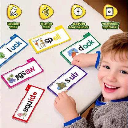 30 Read and Rhyme Flip Books Word Family Flip Books Flash Cards ABC Vocabulary Cards Educational Reading Game