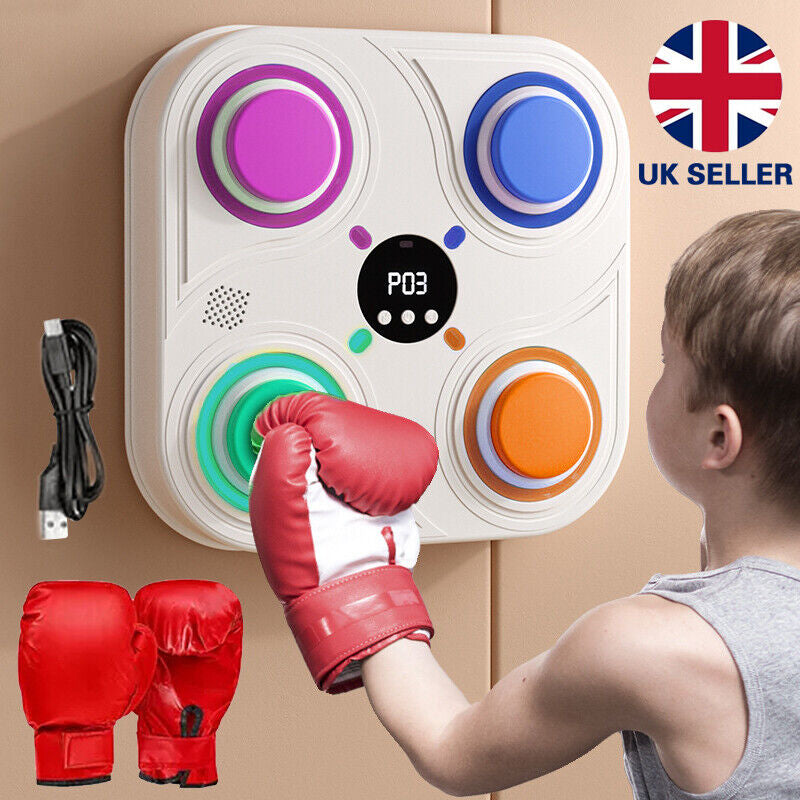 Smart Punching Boxing Electronic Music Machine Home Training Bluetooth with LED.