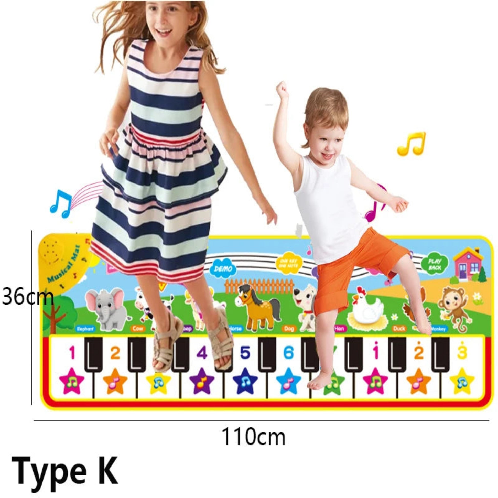 Piano Mat for Kids Children Fitness Keyboard Play Music Carpet Toddlers Music Instrument Toys Educational Toys Gift for Girl Boy
