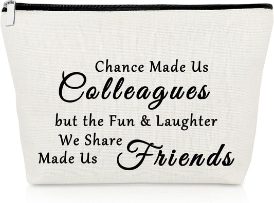 Colleagues to Friends Gifts Makeup Bag Colleague Friendship Gifts Work Friend Leaving Gift Thank You Appreciation Gifts Work Bestie Gifts Coworker Friend Gift Travel Cosmetic Bag Retirement Gift